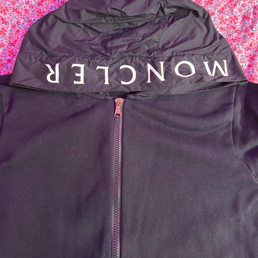 Moncler navy cotton hoodie size 14-164cm